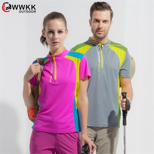 WWKK Men Women Quick Dry Fitness Jersey Outdoor Trekking Sport T Shirt Fishing Clothing Breathable Quick-drying Sport T Shirts