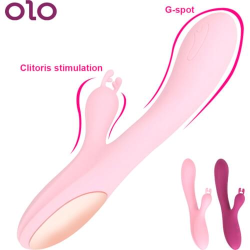 OLO Rabbit Dildo Vibrator Vaginal Pussy Massager Cute Deer 2 Motors G-Spot Clitoris Stimulator 10 Speeds Sex Toys for Women