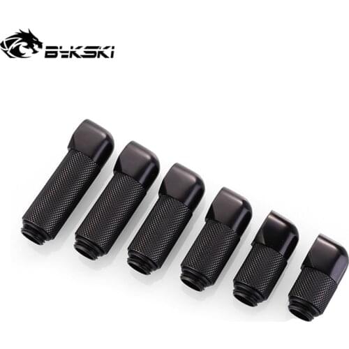 Bykski Black Silver G1/4 " 90 Degree Roate Adapter Watercooling Fittings Split Water Cooling Parts ,Elbow,Wholesale ,Drop Ship