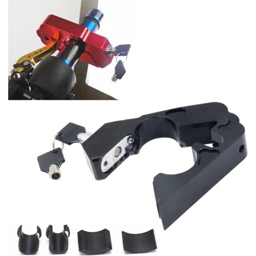 JEAZEA Car Motorcycle CNC Aluminum Alloy Anti Theft Handlebar Brake Lever Grip Throttle Caps Lock Security For Scooters ATV
