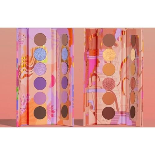 KaleIDOS futurist 6 color red eye shadow plate