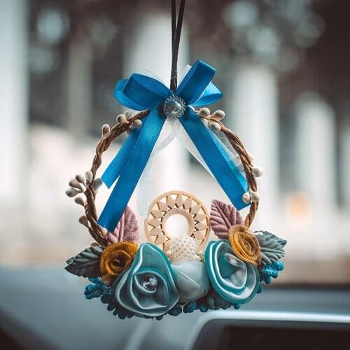 New Arrival Handmade Leather Feather Car Pendant Braided Wind Art For Room Car Decoration Hanging Home decor Decoration XR01