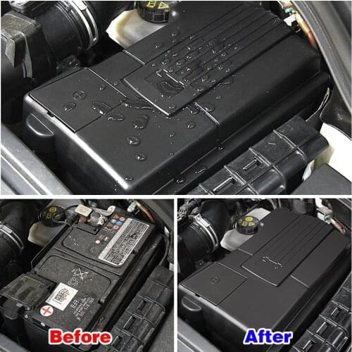 For Volkswagen VW Golf MK7 2015-2019 Car Engine Battery Protection Cap Dustproof Cover Positive Negative Anode Rustproof Shell