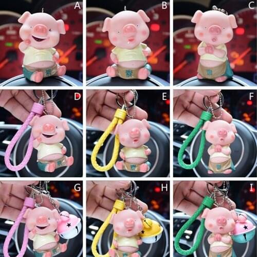 Lovely Cute 3D Kiss Pig Keychain For Couple Keyring Gift For Lovers Women Favorite Car Key Holder Bag Accessories 12 Styles