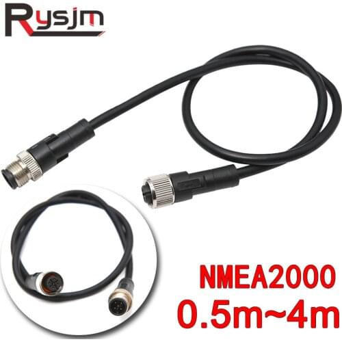 0.5m 3m 4m Length Cables Converter Module NMEA200 Plug Black Cable DC 9-30V Converter Car Accessories NMEA 20000