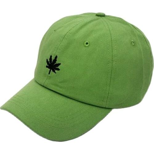 Men Women autumn spring open top sun Hat cotton leaf sewing Baseball Cap
