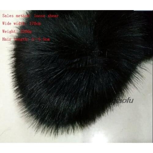 New thick high imitation fox fur fur fabric Plush shoes and bags DIY fabric