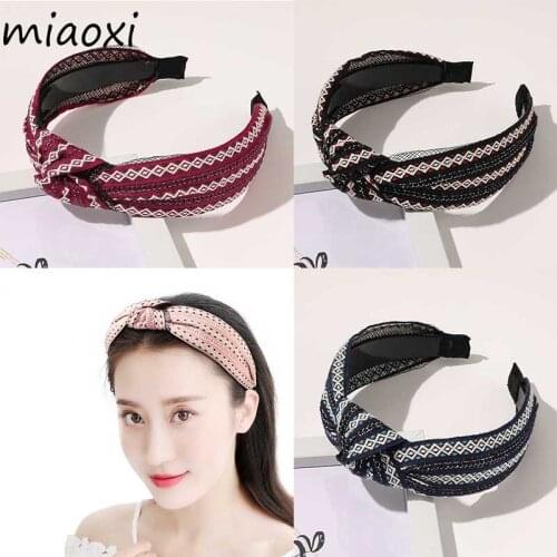 Women Hairbands Fashion Cross Retro Knotting Girl Hair Hoop Beauty Outdoor Twist Headband Lady Hair Accessories Sale