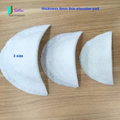 Wholesale White Ultrathin Thickness 6MM Shoulder Pads,3 Size Coat,Suit Beautiful Thin White Shoulder Pads 10Pairs S0351L
