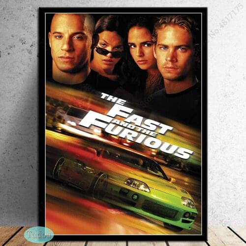 Fast and Furious Poster Classic Movie Series Paul Walker Vin Diesel Art Painting Vintage Canvas Wall Home Decor