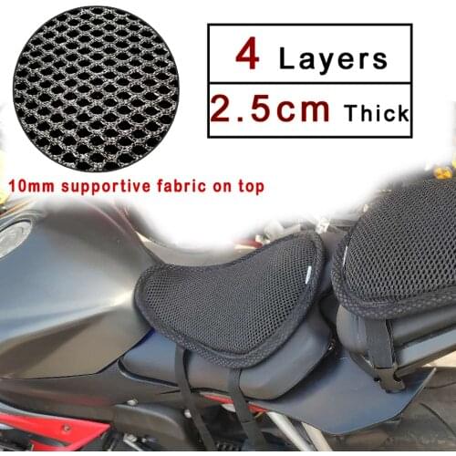 REESSOR motorcycle summer cooling seat cushion 3d sun proof thicken motorbike seat cover for racing bikes / street bikes