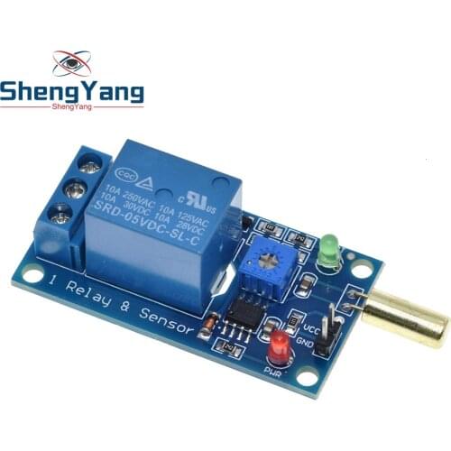 5V 1 Channel Output Tilt Slant Angle Sensor Relay Module Golden SW520D ball switch tilt sensor module For arduino