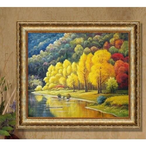Needlework,DIY Fashion scenic Cross stitch,For Embroidery kits,Rural grove beauty oil painting Art Cross-Stitching handmade