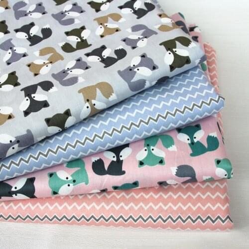 100*160cm 100% cotton cartoon fabric twill animal geometric Printed cloth DIY Clothing dress Handmade quilting patchwork Fabrics
