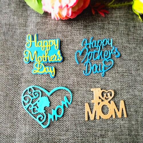 Happy Mothers Day Metal Cutting Dies Stencil DIY Scrapbooking Album Stamp Paper Card Embossing Crafts Decor