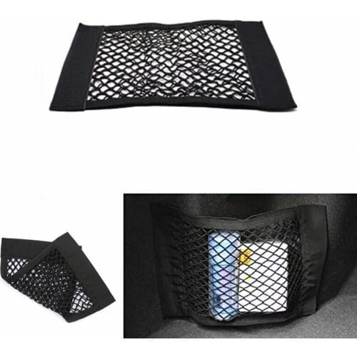 Trunk Storage Net, Universal Car Nylon Cargo Storage Netting Wall Sticker Add on Storage Pouch Bag for Tissues/Bottles/Groceries