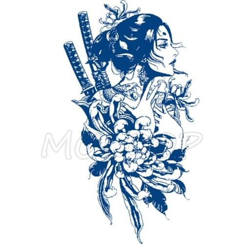 Juice Tattoo Sticker peony Sword Girl Flower Waterproof Temporary Makeup Fake Tatoo for Women Men Lasting To 5 -15 Days