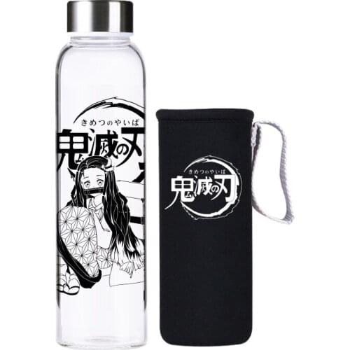 Anime Demon Slayer: Kimetsu no Yaiba Cosplay Glass Cup Cartoon Figure Stainless Steel Water Bottle Anime Around