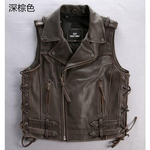 Мужские кожаные жилеты VANLED China At AliExpress