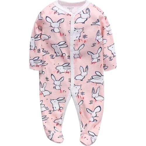 Spring Autumn Newborn Boy girls Rompers 100% Cotton Long Sleeves For Girl Jumpsuit Toddler Infant Footed Pajamas Baby Clothing