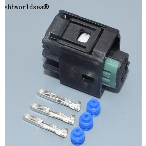 Worldgolden 3pin 0.6mm plastic Radar sensor plug connector,auto light waterproof electrical plug for BMW 968402-1
