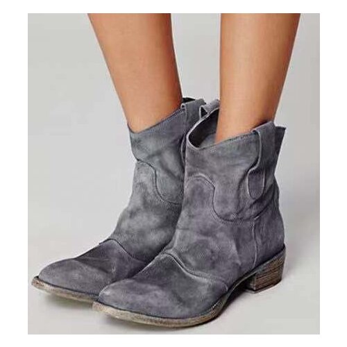 Big Size 40-43 Autumn and Winter Womens Martin Boots Low Heel Womens Boots Custom Style Comfortable Ladies Retro Boots