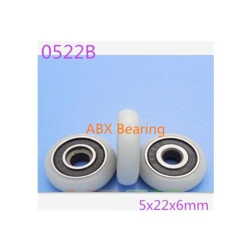 0522B 688-2RS 688 Nylon wheel hanging / ball bearing with pulley wheel for doors and windows 5*22*6 MM with M5 hole