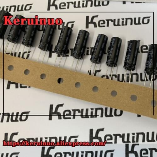 100Pcs 1200uF 6.3V NCC KY Series 8x20mm Low Impedance ESR Long Life 6.3V1200uF Aluminum Electrolytic Capacitor