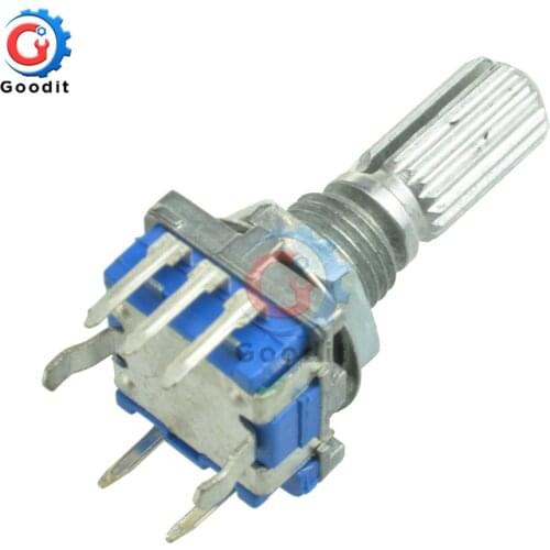 2pcs EC11 Rotary Encoder Audio Digital Potentiometer With Switch Handle 20mm