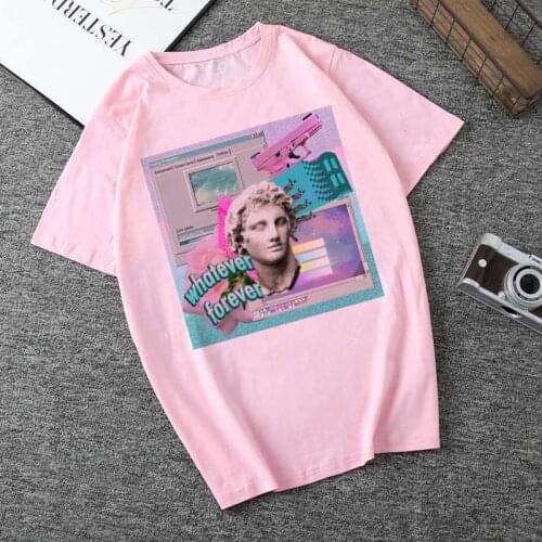 2020 Women Clothing T-shirt Tops David Vaporwave Aesthetics Art Kpop Harajuku Vintage Streetwear Tracksuit Personality Female