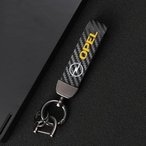 4S High-Grade Leather Car KeyChain 360 Degree Rotating Horseshoe Key Rings for OPEL Astra J H K Insignia J Vectra C Corsa d Car