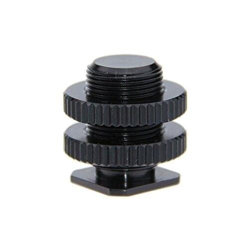5/8" 1/4" Cold Hot Shoe Adapter Screw fr XLR 100 pcs lot 5/8"-27 Male Threaded Cold Shoe Adapter to Hot Shoe for Microphone Mic