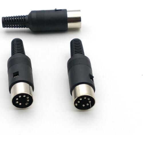 50 pcs 7 Pin The high quality DIN Plug Connector with Plastic Handle Male have