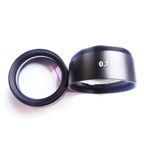 Agnicy Stereo Microscope Accessories 0.75X Times Auxiliary Objective Lens Reduction Lens Enlargement Lens Extender Teleconverter