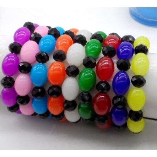 Free Shipping NEW 2pcs Glass Crystal Beads Bracelets Lucky Charms bangle Gift