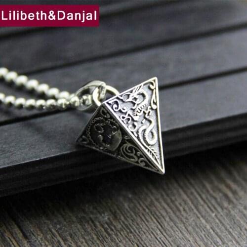 Buddha Pendant 925 Sterling silver Ethnic Myths and legends Necklace Beast gods Pendant Men Gift Fine Jewelry FP12