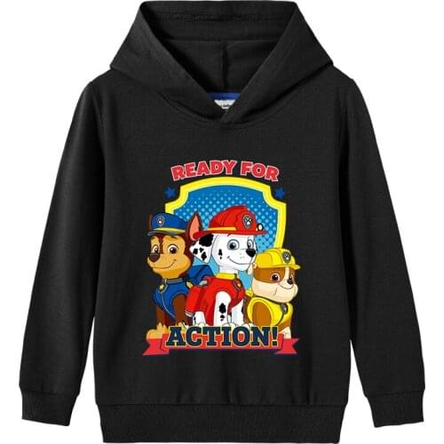 PAW PATROL Print Baby Girls Hooded Sweatshirts Girl Hoodies Clothes Cotton Soft Kids Sportswear