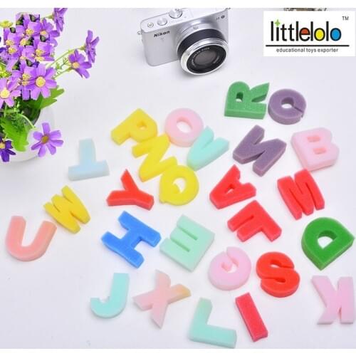 Baby kids educational toys art tool drawing toys Sponge abc letter stamp Set graffiti seal tool for Kids DIY Painting 26pcs/set