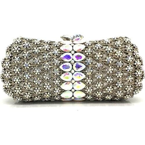 Elegant women evening party handbag diamonds luxury wallet clutches ladies crystal purses bridal wedding party purses