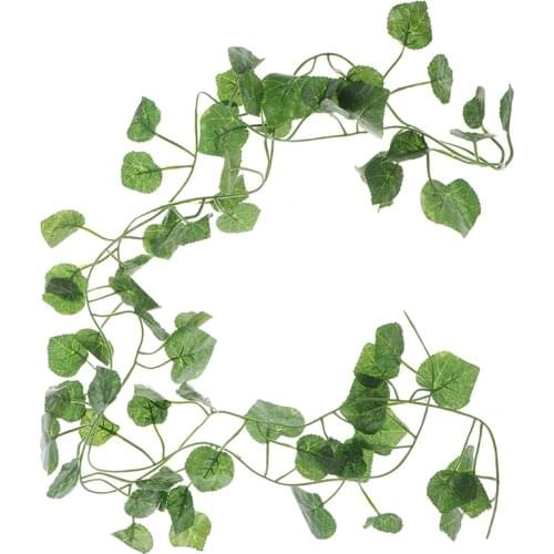 2.4M Artficial Vine Silk Ivy Green Plants Artificial Leaf Plants Hanging Decoration Artificial Rattan Liana Wall Leaves New 2021