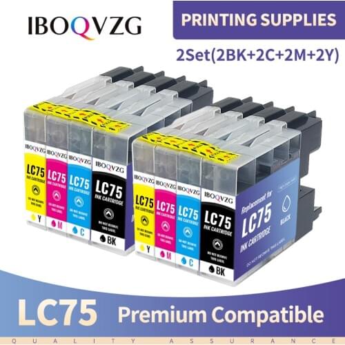 IBOQVZG Printer Ink Cartridge Compatible for Brother LC12 LC17 LC71 LC40 LC73 LC75 LC77 LC79 LC400 LC450 LC1220 LC1240 LC1280