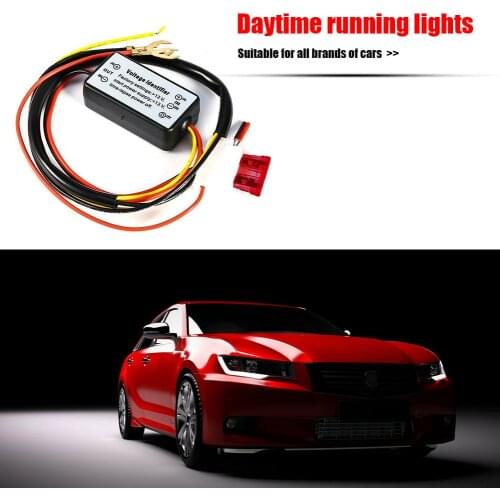 1 Set DRL Controller Auto Car LED Daytime Running Light Relay Harness Dimmer On/Off 12-18V Fog Light Controller