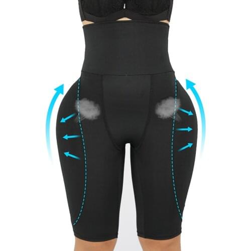 S-6XL Woman Shapewear High Waist Thigh Slimmer Plus Size Body Shaper Butt Lifter Pad Tummy Waist Control Panties Fake Buttocks