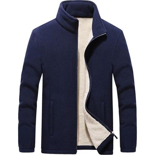 Men Winter Long Sleeve Warm Soft Coat Double-sided Plush Large Jacket Outwear Mens Clothing