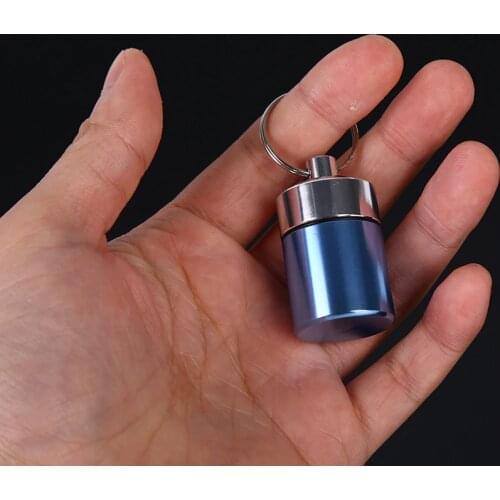 Mini Metal Waterproof Alloy Pill Box Case Bottle Drug Holder Container Keychain Medicine Box Health Care For Travel