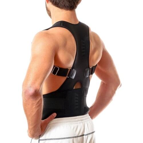 Men Women Magnetic Therapy Posture Corrector Adjustable Brace Supports Belt Body Shapers Prevents Slouching Shoulder Belt S-4XL