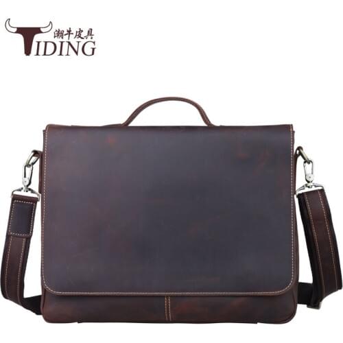 Men Genuine leather Casual Laptop Handbag Business Briefcase Bags Male Cow Leather Brand Travel Messenger Shoulder Crossbody Bag