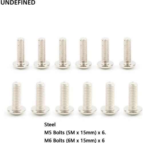 12pcs Motorcycle Screws Bolts Kit Steel M5 M6 Body Fairing Fastener Screw Metric for Honda Yamaha Suzuki gsxr 750 600 1000 1300