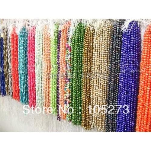 New Arriver Natural Pearl Jewelry 7-8MM Multi Baroque Shaper Real Freshwater Pearl Necklace Loose Beads 15'' New Free Shipping