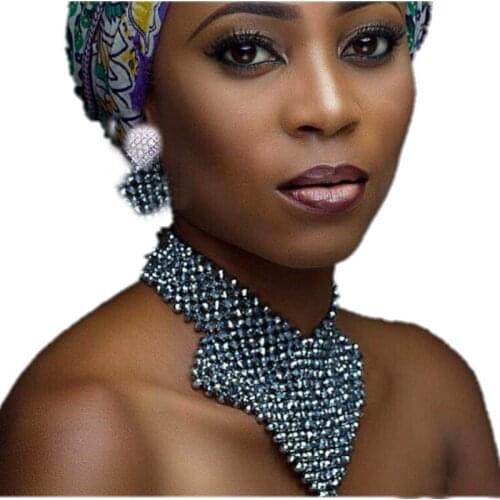 New Fine Jewelry Sets For Women Silver Dubai Jewelry Sets 3 Pics African Bridal Necklace Bracelet Earrings Free Shipping 2018